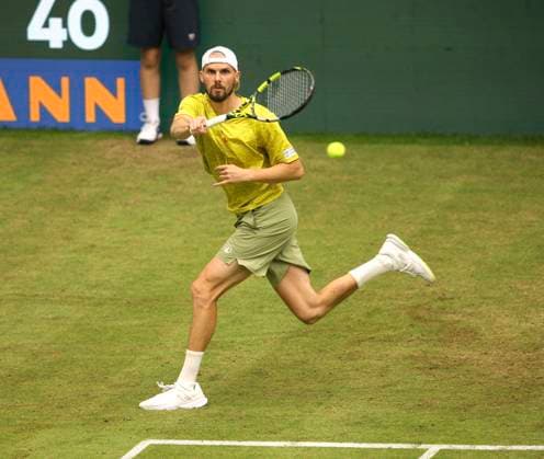 photo : Oscar Otte (GER) verliert in 3 Sätzen gegen Zverev Tennis-Turnier Terra Wortmann Cup im Gerry Weber Sportpark (OWL-Arena) in Halle Westfalen Di. 18.06.2024
