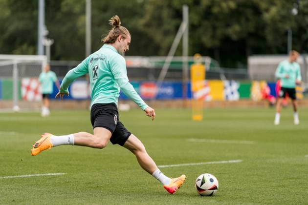 SOCCER - UEFA EURO, EM, Europameisterschaft,Fussball 2024 BERLIN,GERMANY,19.JUN.24 - SOCCER -UEFA EURO 2024, OEFB, Oesterreichischer Fussball-Bund, training. Image shows Patrick Wimmer (AUT).  GEPAxpictures xJohannesxFriedl