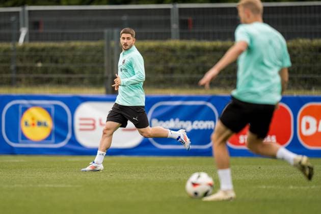 SOCCER - UEFA EURO, EM, Europameisterschaft,Fussball 2024 BERLIN,GERMANY,19.JUN.24 - SOCCER -UEFA EURO 2024, OEFB, Oesterreichischer Fussball-Bund, training. Image shows Romano Schmid (AUT).  GEPAxpictures xJohannesxFriedl