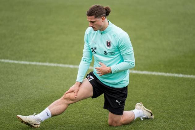 SOCCER - UEFA EURO, EM, Europameisterschaft,Fussball 2024 BERLIN,GERMANY,19.JUN.24 - SOCCER -UEFA EURO 2024, OEFB, Oesterreichischer Fussball-Bund, training. Image shows Marcel Sabitzer (AUT).  GEPAxpictures xJohannesxFriedl