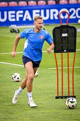 The Czech national football team prepares after the opening match of the European Championship, EM, Europameisterschaft against Portugal within the European Football Championships, in Leipzig, Germany, June 19, 2024. Antonin Barak. (CTKxPhoto VitxSimanek) CTKPhotoP2024061904471  CTKPhotoP2024061904471