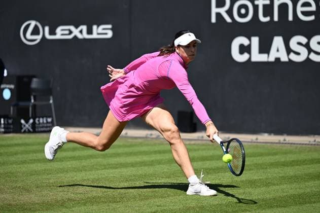 Ajla Tomljanovic of Australia in action during her second round match Rothesay Classic Birmingham, Day 3, Tennis, Edgbaston Priory Club, Birmingham, UK - 19 June 2024  Copyright: xAnnaxGowthorpe Shutterstockx 14543326p