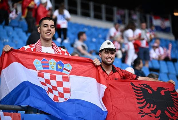 PXL_Ivana Knoll CRO fan HAMBURG, GERMANY - JUNE 19: Fan of Croatia, Ivana Knoll, before the UEFA EURO, EM, Europameisterschaft,Fussball 2024 group stage match between Croatia and Albania at Volksparkstadion on June 19, 2024 in Hamburg, Germany. MarkoxLukunic PIXSELL