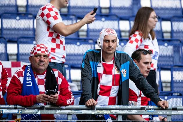 UEFA EURO, EM, Europameisterschaft,Fussball 2024: Albanien - Kroatien; 19.06.2024 Fans von Kroatien UEFA EURO 2024: Albanien - Kroatien; Volksparkstadion, Hamburg; 19.06.2024 Copyright: xBEAUTIFULxSPORTS Buriakovx