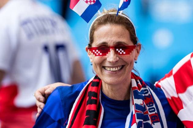 UEFA EURO, EM, Europameisterschaft,Fussball 2024: Albanien - Kroatien; 19.06.2024 Fans von Kroatien, Frau UEFA EURO 2024: Albanien - Kroatien; Volksparkstadion, Hamburg; 19.06.2024 Copyright: xBEAUTIFULxSPORTS Buriakovx