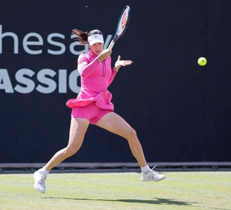 19th June 2024; Edgbaston Priory Club, Birmingham, England: Rothesay Tennis Classic Birmingham, Day 3; Ajla Tomljanovic (AUS) in her womens singles match against Lin Zhu (CHN)  ActionPlus12656763 RogerxEvans