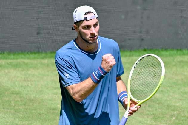 Jan-Lennard Struff GER ballt die Faust 19.06.2024 Tennis Terra Wortmann Open, ATP, Tennis Herren World Tour 500, , OWL ARENA, Halle (Westfalen), NRW Germany
