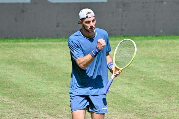 Jan-Lennard Struff GER ballt die Faust 19.06.2024 Tennis Terra Wortmann Open, ATP, Tennis Herren World Tour 500, , OWL ARENA, Halle (Westfalen), NRW Germany