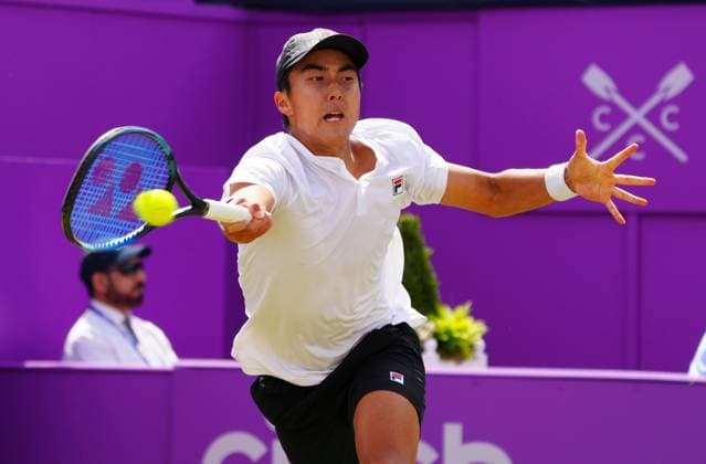 Qualifier Rinki Hijikata during his second round win over Matteo Arnaldi Cinch Championships, Day 3, Tennis, Queen s Club, London, UK - 19 June 2024  Copyright: xJavierxGarcia Shutterstockx 14543332g