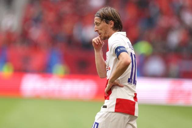 Luka Modric of Croatia Croatia v Albania, UEFA European Championship, EM, Europameisterschaft 2024, Group B, Football, Volksparkstadion, Hamburg, Germany, 19 Jun 2024 EDITORIAL USE ONLY No use with unauthorised audio, video, data, fixture lists, club league logos or live services. Online in-match use limited to 120 images, no video emulation. No use in betting, games or single club league player publications. Copyright: xPaulxCurrie Shutterstockx 14543648bg