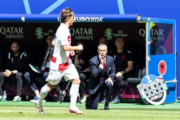 UEFA EURO, EM, Europameisterschaft,Fussball 2024: Albanien - Kroatien; 15.06.2024 Sylvinho (Albania, Cheftrainer) UEFA EURO 2024: Kroatien - Albanien ; Volksparkstadion, Hamburg; 15.06.2024 Copyright: xBEAUTIFULxSPORTS Buriakovx