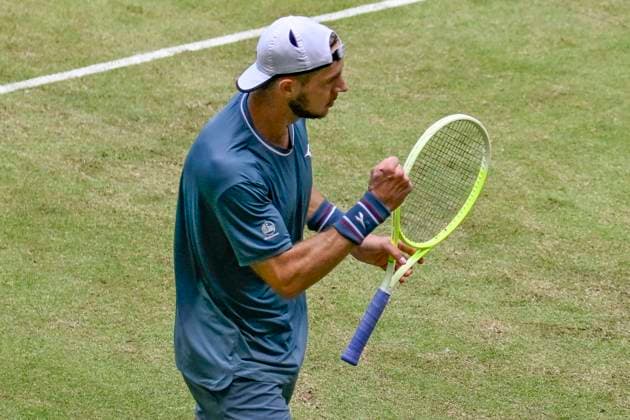 Jan-Lennard Struff GER ballt die Faust 19.06.2024 Tennis Terra Wortmann Open, ATP, Tennis Herren World Tour 500, , OWL ARENA, Halle (Westfalen), NRW Germany