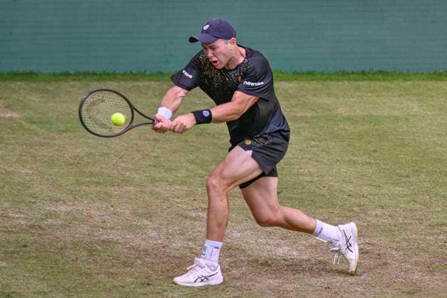 Dominik Koepfer GER 19.06.2024 Tennis Terra Wortmann Open, ATP, Tennis Herren World Tour 500, , OWL ARENA, Halle (Westfalen), NRW Germany