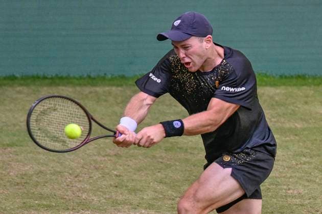 Dominik Koepfer GER 19.06.2024 Tennis Terra Wortmann Open, ATP, Tennis Herren World Tour 500, , OWL ARENA, Halle (Westfalen), NRW Germany