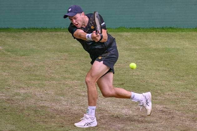 Dominik Koepfer GER 19.06.2024 Tennis Terra Wortmann Open, ATP, Tennis Herren World Tour 500, , OWL ARENA, Halle (Westfalen), NRW Germany