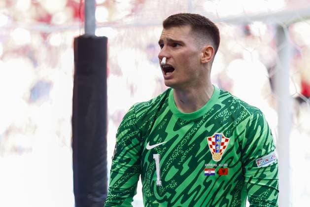 HAMBURG, Volkspark Stadium ,19-06-2024 , European Football Championship Euro2024, Group stage match no.15 between Croatia and Albania, Croatia goalkeeper Dominik Livakovic Croatia - Albania (Euro2024)  x25532929x Copyright: