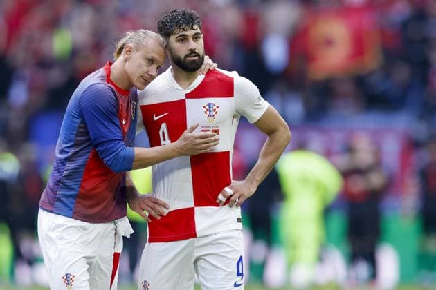HAMBURG, Volkspark Stadium ,19-06-2024 , European Football Championship Euro2024, Group stage match no.15 between Croatia and Albania, Croatia player Josko Gvardiol disappointed after draw Croatia - Albania (Euro2024)  x25532972x Copyright: