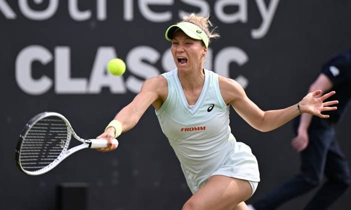 Viktorija Golubic of Switzerland in action during her second round match Rothesay Classic Birmingham, Day 3, Tennis, Edgbaston Priory Club, Birmingham, UK - 19 June 2024  Copyright: xAnnaxGowthorpe Shutterstockx 14543326ar