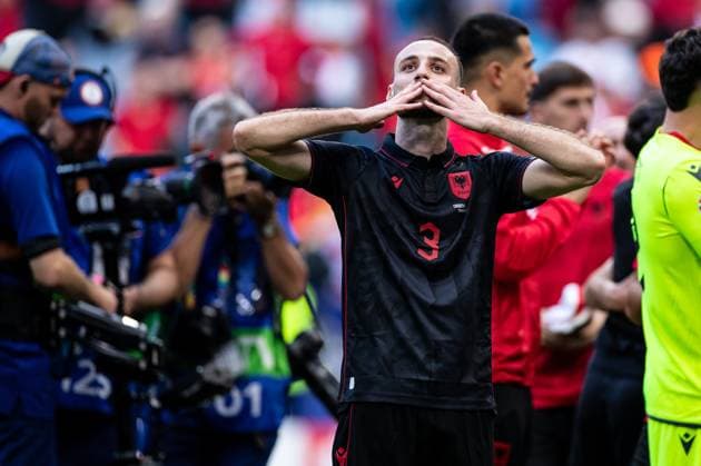 UEFA EURO, EM, Europameisterschaft,Fussball 2024: Albanien - Kroatien; 19.06.2024 Mario Mitaj (Albania, 3) UEFA EURO 2024: Albanien - Kroatien; Volksparkstadion, Hamburg; 19.06.2024 Copyright: xBEAUTIFULxSPORTS Buriakovx