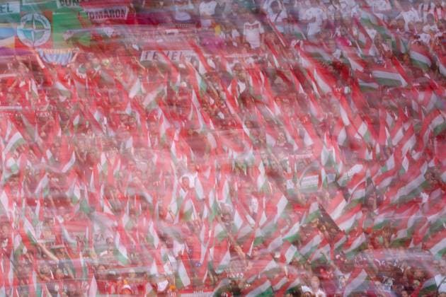 Stuttgart, Arena Stuttgart Wednesday, June 19, 2024 UEFA EURO, EM, Europameisterschaft,Fussball 2024 Germany, Group A stage Matchday 2 Group A Germany - Hungary, Hungary Fans,Stimmung, Schals, Trikots, Emotionen Copyright: JoaquimxFerreira