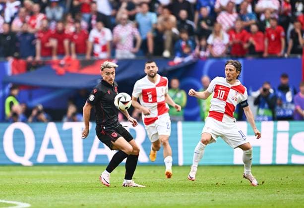 Taulant Seferi of Albania during the EURO 2024, Group B football match between Albania and Croatia on 19 June 2024 at Volksparkstadion Hamburg, Germany. Photo Nderim Kaceli  Copyright: xNderimxKaceli IPAxSportx xipa-agx xx IPA_47280708 IPA_Agency_IPA47280708