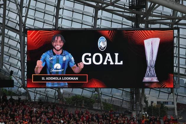 Ademola Lookman scores the first goal for Atalanta during the UEFA 2024 Europa League Final between Atalanta and Bayer Leverkusen, Aviva Stadium, May 22nd, 2024 Ademola Lookman scores the first goal for Atalanta during the UEFA 2024 Europa League Final between Atalanta and Bayer Leverkusen, Aviva Stadium, May 22nd, 2024, Credit:ANTHONY_STANLEY Avalon Ireland, Dublin, Aviva Stadium  Copyright: xANTHONY_STANLEYx xAvalonx 0875821924