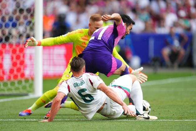 GER: Germany and Hungary. UEFA EURO, EM, Europameisterschaft,Fussball 2024 Ilkay GündoÄüan of Germany and Willi Orban of Hungary during the UEFA Euro 2024 match between Germany and Hungary, Group A, date 2, played at Mercedes-Benz Arena Stadium on June 19, 2024 in Stuttgart Germany. kpng Copyright: xSergioxRuizx xPRESSINPHOTOx PS_240618_ALE_HUN_039