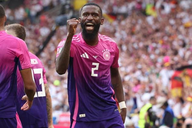 Stuttgart, Arena Stuttgart Wednesday, June 19, 2024 UEFA EURO, EM, Europameisterschaft,Fussball 2024 Germany, Group A stage Matchday 2 Group A Germany - Hungary, Antonio Ruediger (Germany) Torjubel, Goal celebration, celebrate the goal Copyright: JoaquimxFerreira