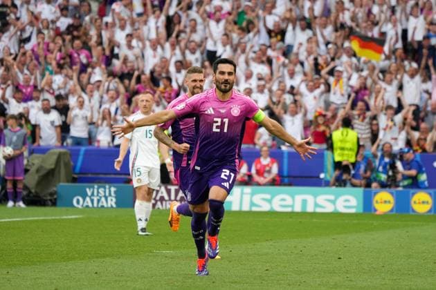 celebrate the goal, Torjubel zum 2:0 Ilkay Gündogan (Deutschland Germany, 21) - Stuttgart 19.06.2024: Deutschland vs. Ungarn, EURO2024, Gruppe A, M14, EM-Arena Stuttgart