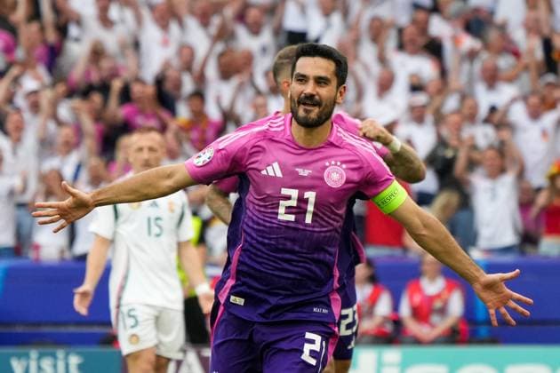 celebrate the goal, Torjubel zum 2:0 Ilkay Gündogan (Deutschland Germany, 21) - Stuttgart 19.06.2024: Deutschland vs. Ungarn, EURO2024, Gruppe A, M14, EM-Arena Stuttgart