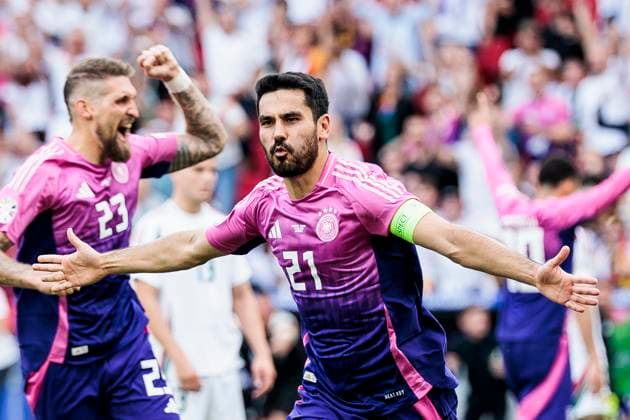 UEFA EURO 2024: Deutschland - Ungarn; 19.06.2024 Ilkay Gündogan (Deutschland, 21) jubelt nach seinem Tor. UEFA EURO 2024: Deutschland - Ungarn; Stuttgart Arena, Stuttgart am 19.06.2024 Copyright: xBEAUTIFULxSPORTS Wunderlx