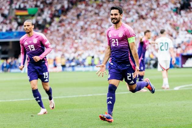 UEFA EURO 2024: Deutschland - Ungarn; 19.06.2024 Ilkay Gündogan (Deutschland, 21) jubelt nach seinem Tor. UEFA EURO 2024: Deutschland - Ungarn; Stuttgart Arena, Stuttgart am 19.06.2024 Copyright: xBEAUTIFULxSPORTS Wunderlx