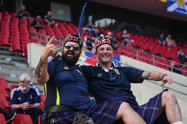 GER: Scotland v Switzerland. UEFA EURO, EM, Europameisterschaft,Fussball 2024 Scotland fans during the UEFA Euro 2024 match between Scotland and Switzerland, Group A, date 2, played at Rhein Energie Stadium on June 19, 2024 in Koln, Germany. kpng Copyright: xSergioxRuizx xPRESSINPHOTOx PS_240618_ESC_SUI_005