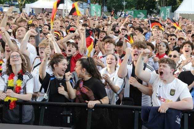 19.06.2024 Dortmund, Fanzone Friedensplatz, Übertragung UEFA EURO2024 Gruppenspiel Deutschland gegen Ungarn, Endstand 2:0.