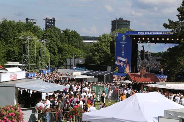 19.06.2024 Dortmund, Fanzone im Westfalenpark, ebenfalls Übertragung UEFA EURO2024 Gruppenspiel Deutschland gegen Ungarn, Endstand 2:0.