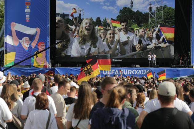 19.06.2024 Dortmund, Fanzone im Westfalenpark, ebenfalls Übertragung UEFA EURO2024 Gruppenspiel Deutschland gegen Ungarn, Endstand 2:0.