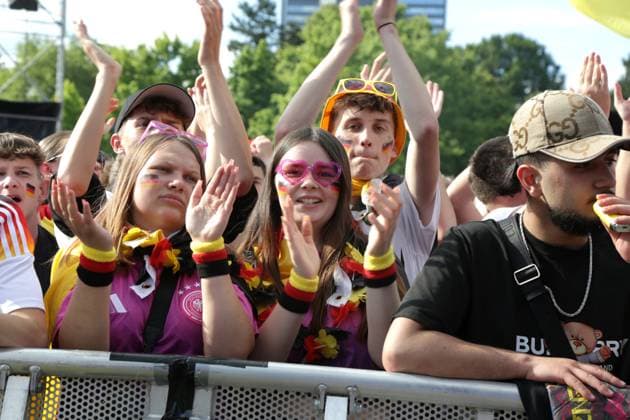 19.06.2024 Dortmund, Fanzone im Westfalenpark, ebenfalls Übertragung UEFA EURO2024 Gruppenspiel Deutschland gegen Ungarn, Endstand 2:0.
