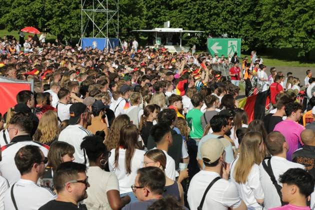 19.06.2024 Dortmund, Fanzone im Westfalenpark, ebenfalls Übertragung UEFA EURO2024 Gruppenspiel Deutschland gegen Ungarn, Endstand 2:0.