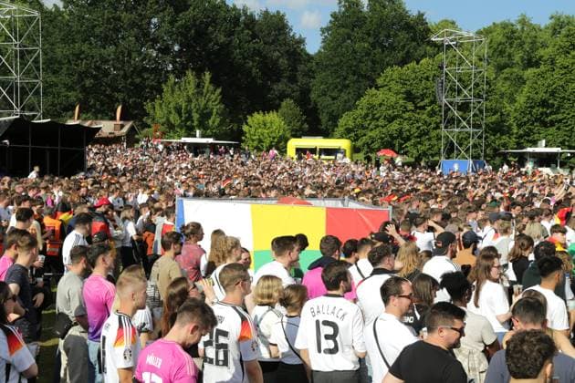 19.06.2024 Dortmund, Fanzone im Westfalenpark, ebenfalls Übertragung UEFA EURO2024 Gruppenspiel Deutschland gegen Ungarn, Endstand 2:0.