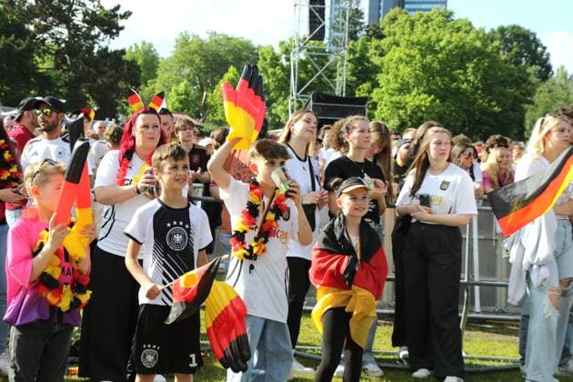 19.06.2024 Dortmund, Fanzone im Westfalenpark, ebenfalls Übertragung UEFA EURO2024 Gruppenspiel Deutschland gegen Ungarn, Endstand 2:0.