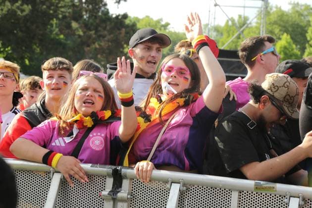19.06.2024 Dortmund, Fanzone im Westfalenpark, ebenfalls Übertragung UEFA EURO2024 Gruppenspiel Deutschland gegen Ungarn, Endstand 2:0.