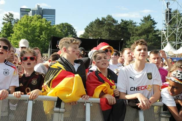 19.06.2024 Dortmund, Fanzone im Westfalenpark, ebenfalls Übertragung UEFA EURO2024 Gruppenspiel Deutschland gegen Ungarn, Endstand 2:0.