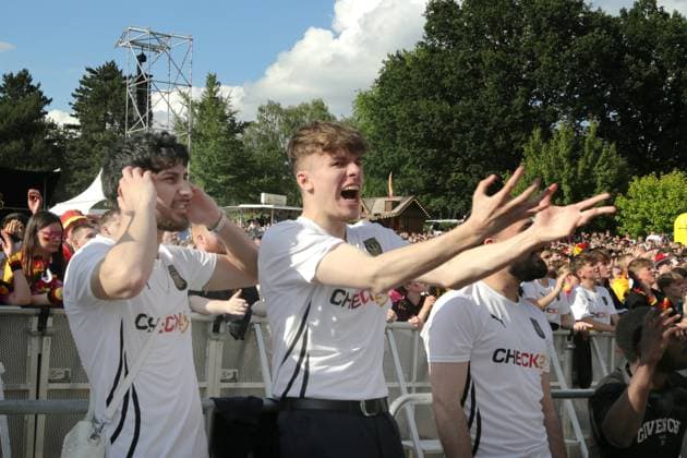 19.06.2024 Dortmund, Fanzone im Westfalenpark, ebenfalls Übertragung UEFA EURO2024 Gruppenspiel Deutschland gegen Ungarn, Endstand 2:0.