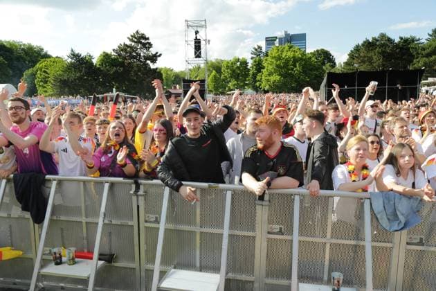 19.06.2024 Dortmund, Fanzone im Westfalenpark, ebenfalls Übertragung UEFA EURO2024 Gruppenspiel Deutschland gegen Ungarn, Endstand 2:0.