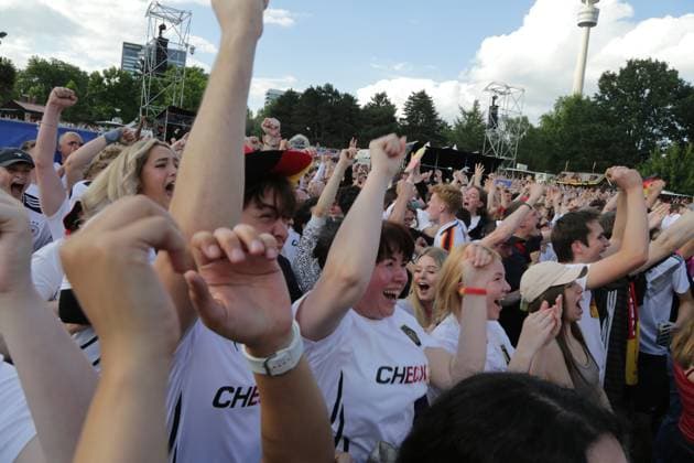 19.06.2024 Dortmund, Fanzone im Westfalenpark, ebenfalls Übertragung UEFA EURO2024 Gruppenspiel Deutschland gegen Ungarn, Endstand 2:0.