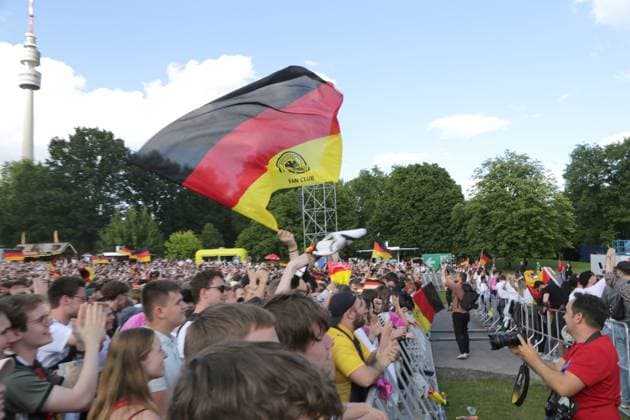 19.06.2024 Dortmund, Fanzone im Westfalenpark, ebenfalls Übertragung UEFA EURO2024 Gruppenspiel Deutschland gegen Ungarn, Endstand 2:0.