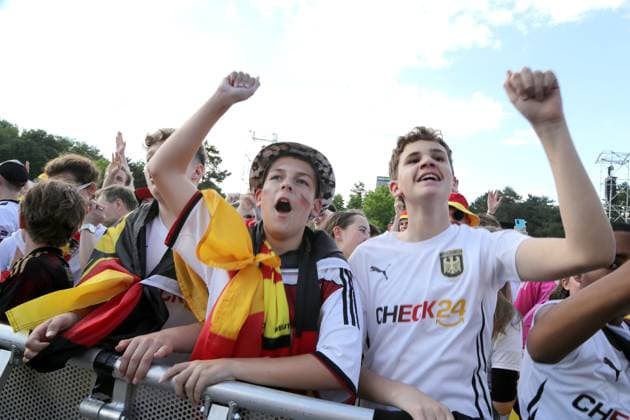 19.06.2024 Dortmund, Fanzone im Westfalenpark, ebenfalls Übertragung UEFA EURO2024 Gruppenspiel Deutschland gegen Ungarn, Endstand 2:0.
