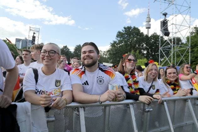 19.06.2024 Dortmund, Fanzone im Westfalenpark, ebenfalls Übertragung UEFA EURO2024 Gruppenspiel Deutschland gegen Ungarn, Endstand 2:0.