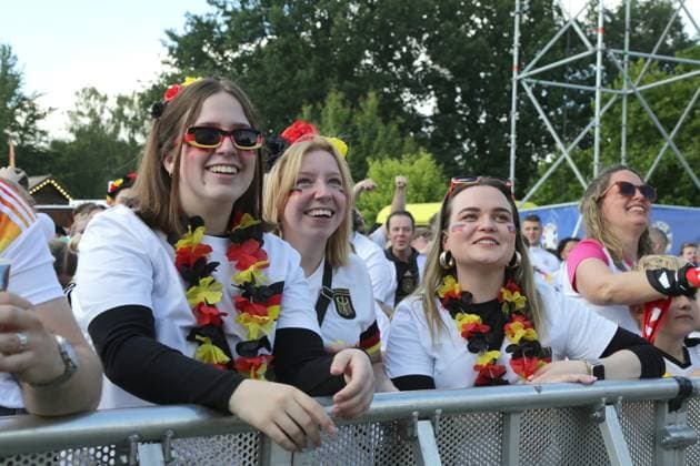 19.06.2024 Dortmund, Fanzone im Westfalenpark, ebenfalls Übertragung UEFA EURO2024 Gruppenspiel Deutschland gegen Ungarn, Endstand 2:0.