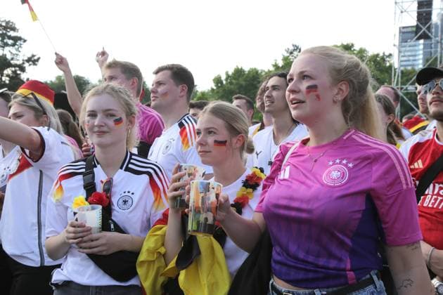 19.06.2024 Dortmund, Fanzone im Westfalenpark, ebenfalls Übertragung UEFA EURO2024 Gruppenspiel Deutschland gegen Ungarn, Endstand 2:0.